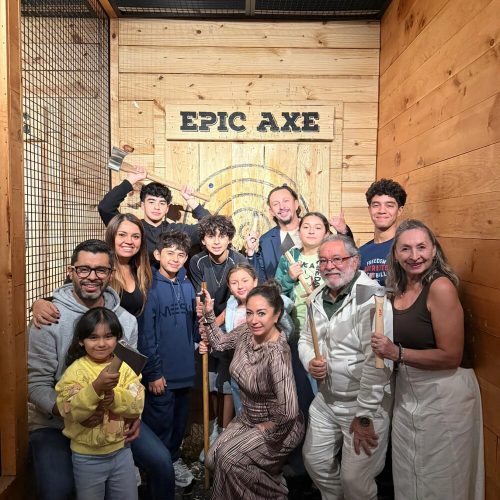 Epic Axe Throwing Birthday party photo